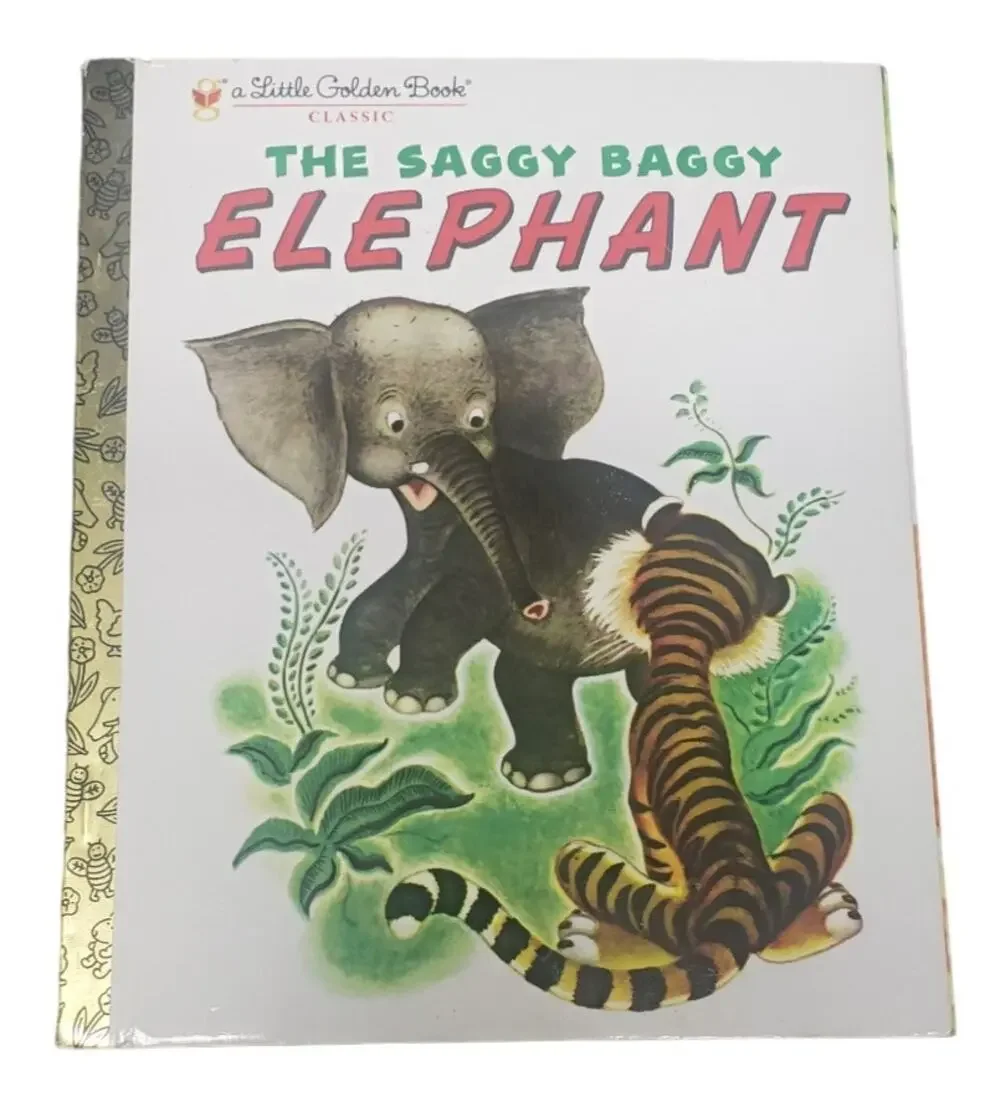 Vintage The Saggy Baggy Elephant, By K & B Jackson The Little Golden Book